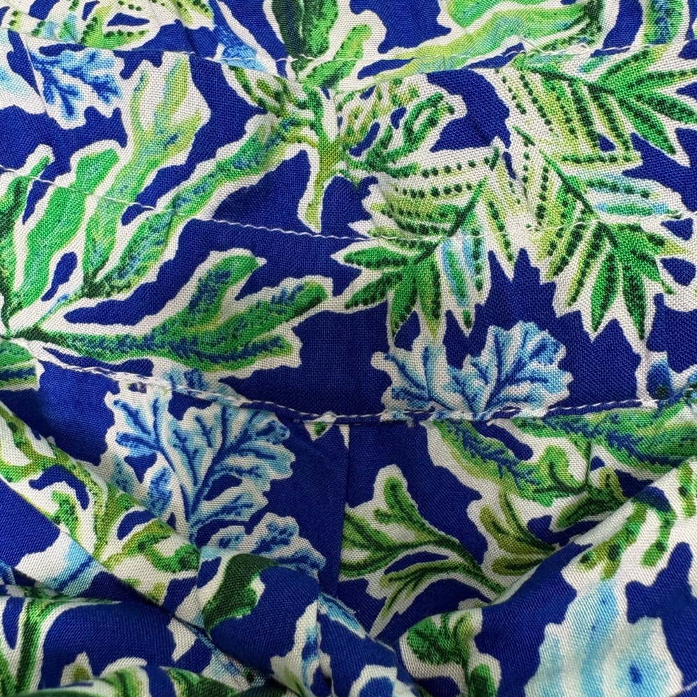 Floral Blue and Green Women's Shorts - Picture 5 of 7